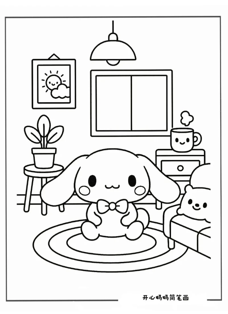 Bé mới tập tô đừng bỏ lỡ tranh tô màu Cinnamoroll đơn giản dễ vẽ dễ tô