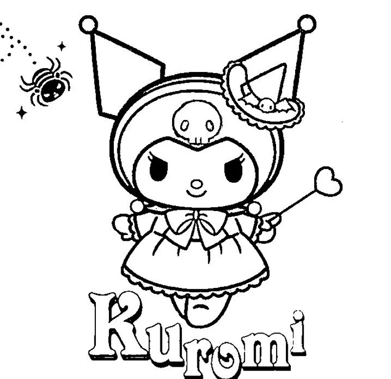 Khám phá phong cách mới với tranh tô màu Kuromi nghệ thuật cực đẹp