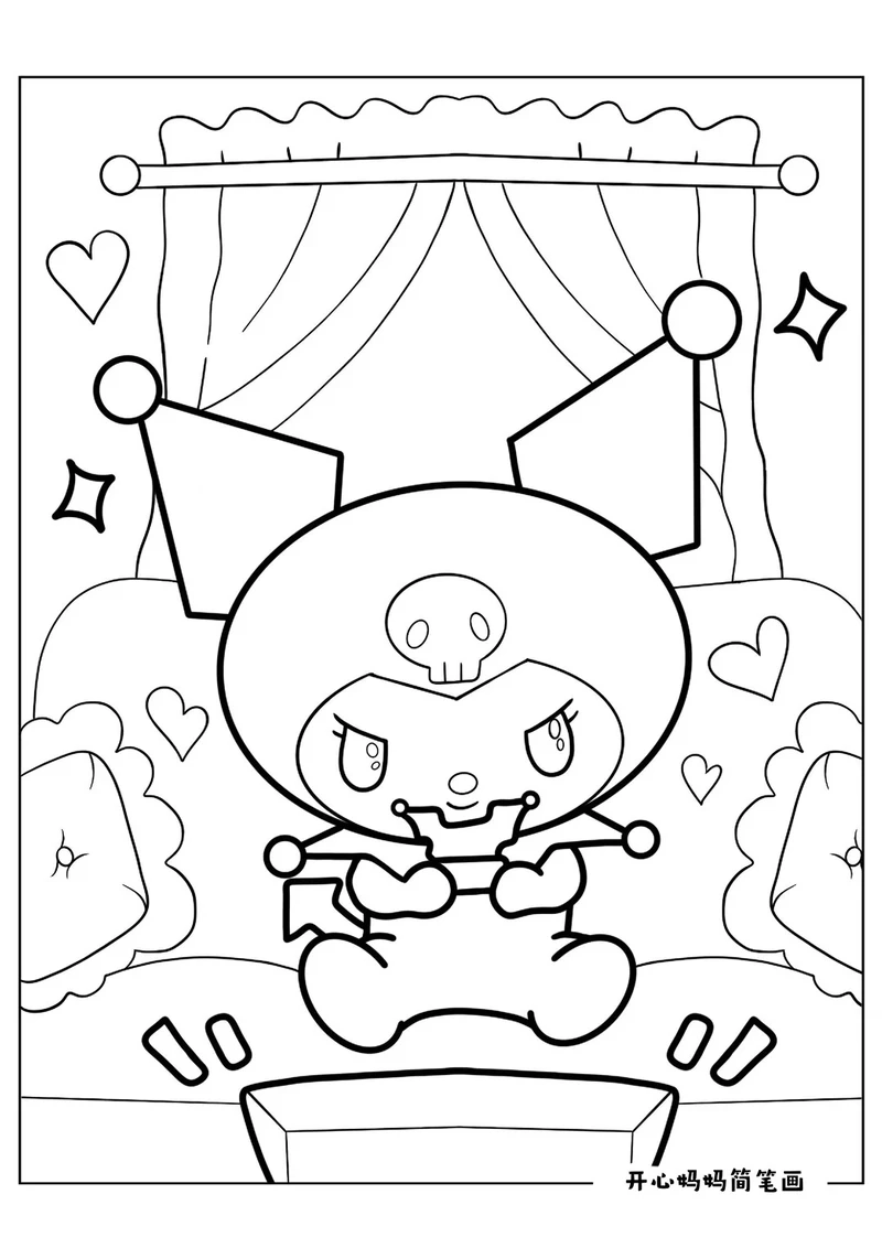 Chiêm ngưỡng bộ tranh tô màu Kuromi đẹp nhất khiến bé thích mê