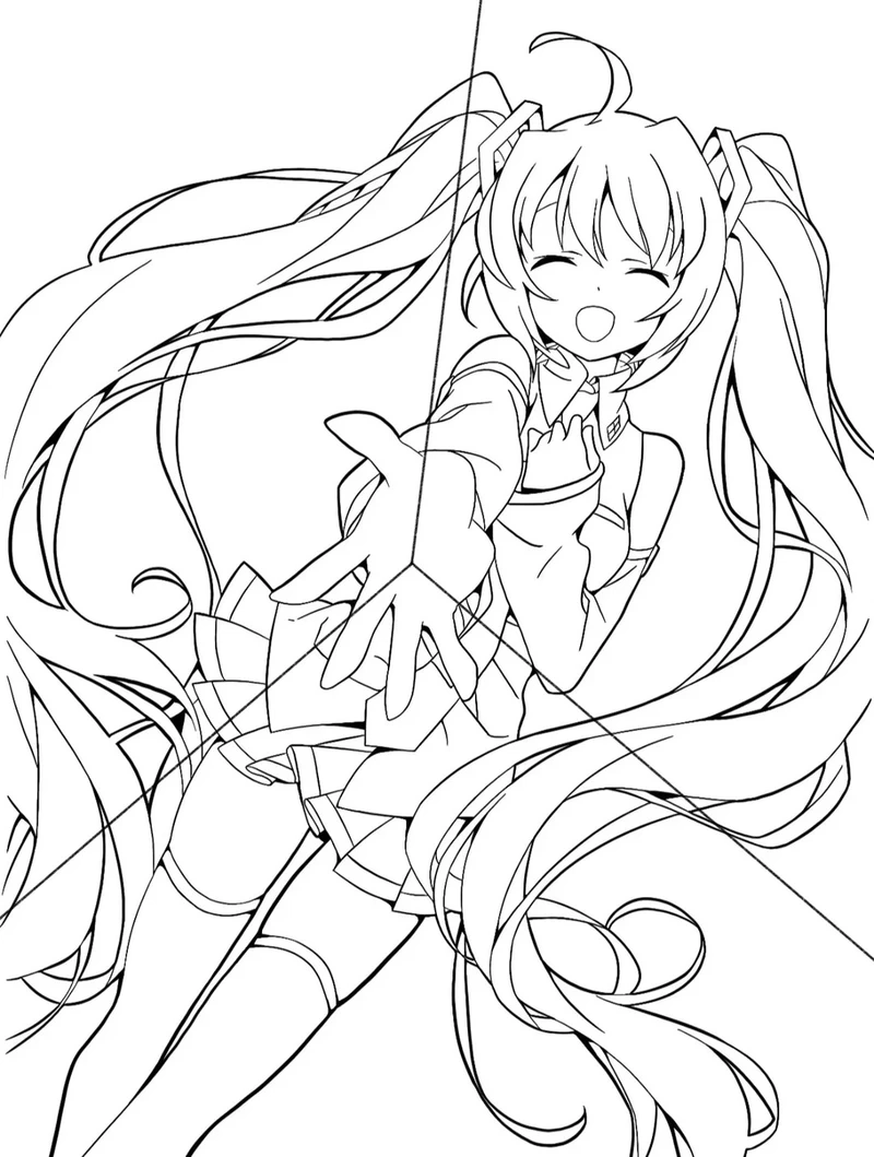 Khơi gợi sáng tạo với tranh tô màu Miku Hatsune sáng tạo độc đáo