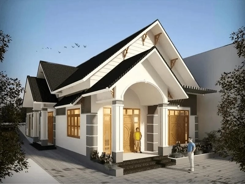 Tìm hiểu mẫu nhà cấp 4 mái thái hiện đại 3 phòng ngủ diện tích 15x14 4m gía 650tr rộng thoáng